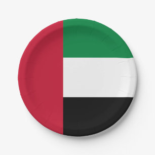 Assiettes En Carton Drapeau des Émirats arabes unis