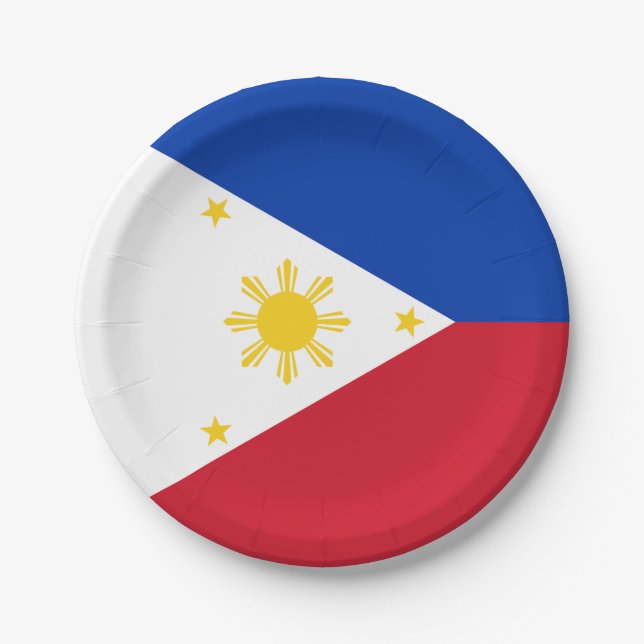 Assiettes En Carton Drapeau des Philippines (Devant)