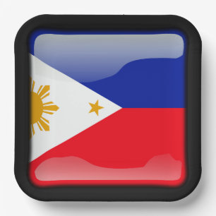 Assiettes En Carton Drapeau des Philippines