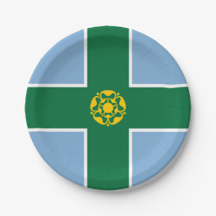 Assiettes En Carton Drapeau des plaques de papier Derbyshire