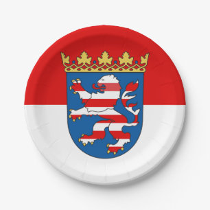 Assiettes En Carton Drapeau des plaques de papier Hesse