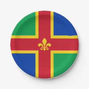 Assiettes En Carton Drapeau des plaques de papier Lincolnshire