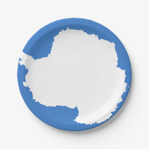 Assiettes En Carton Drapeau des plaques en papier de l'Antarctique
