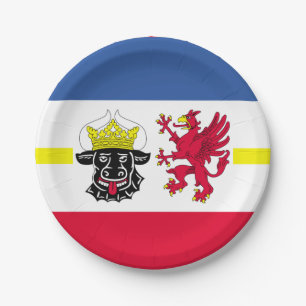 Assiettes En Carton Drapeau des plaques papier Mecklenburg-Poméranie o