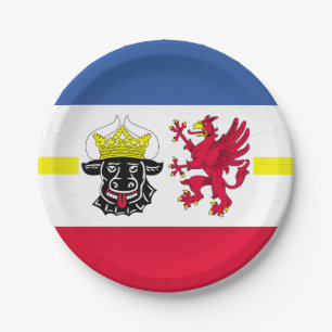 Assiettes En Carton Drapeau des plaques papier Mecklenburg-Poméranie o