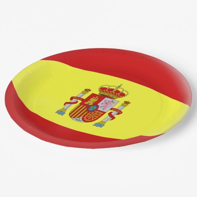 Assiettes En Carton Drapeau d'Espagnol de l'Espagne (Angle)