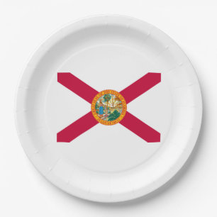 Assiettes En Carton Drapeau d'État de Floride