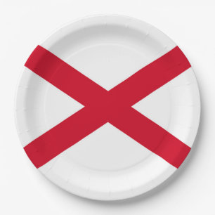 Assiettes En Carton Drapeau d'État de l'Alabama