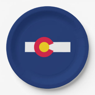 Assiettes En Carton Drapeau d'État du Colorado
