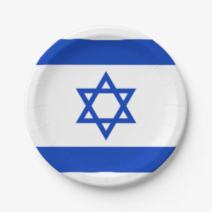 Assiettes En Carton Drapeau d'Israël