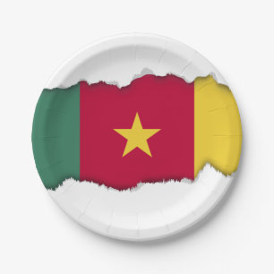 Assiettes En Carton Drapeau du Cameroun