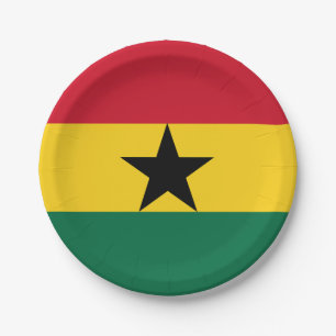 Assiettes En Carton Drapeau du Ghana