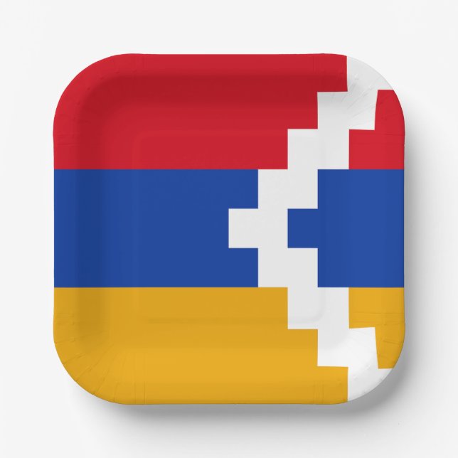 Assiettes En Carton Drapeau du Haut-Karabakh (Recto)