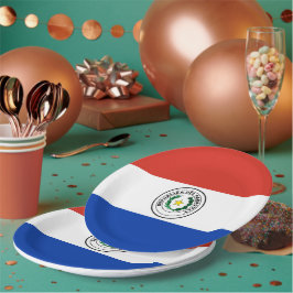 Assiettes En Carton Drapeau du Paraguay