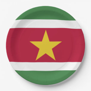 Assiettes En Carton Drapeau du Suriname