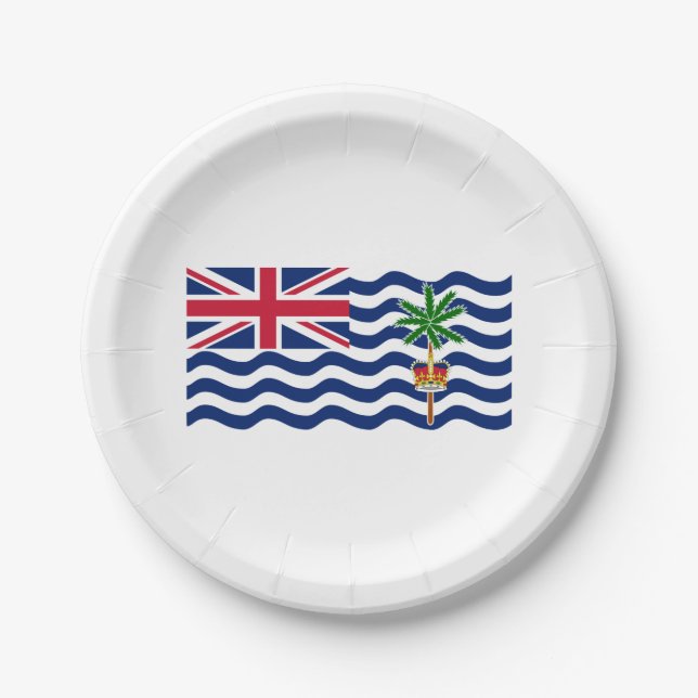 Assiettes En Carton Drapeau du Territoire britannique de l'océan Indie (Devant)
