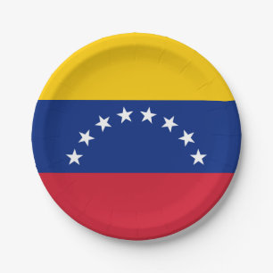 Assiettes En Carton Drapeau du Venezuela