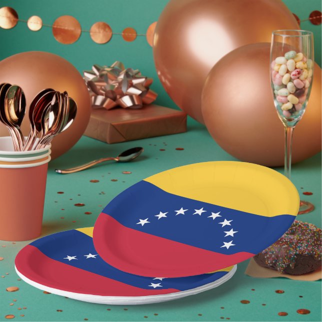 Assiettes En Carton Drapeau du Venezuela (Multi)