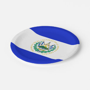 Assiettes En Carton Drapeau El Salvador