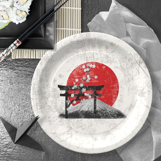 Assiettes En Carton Drapeau et symboles du Japon ID153 (Créateur téléchargé)
