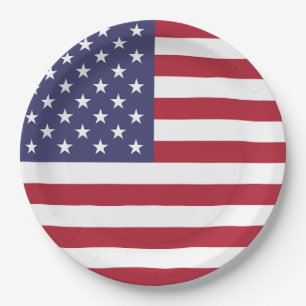 Assiettes En Carton Drapeau États-Unis