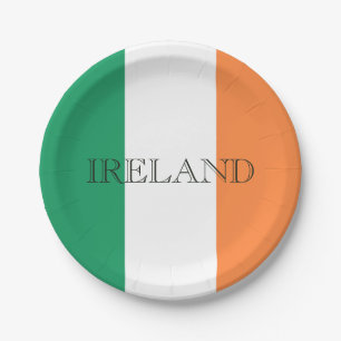 Assiettes En Carton Drapeau irlandais % Irlande