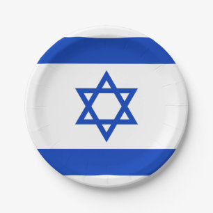 Assiettes En Carton Drapeau Israël