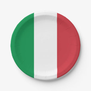 Assiettes En Carton Drapeau Italie