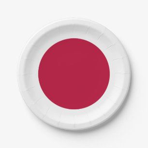Assiettes En Carton Drapeau japonais