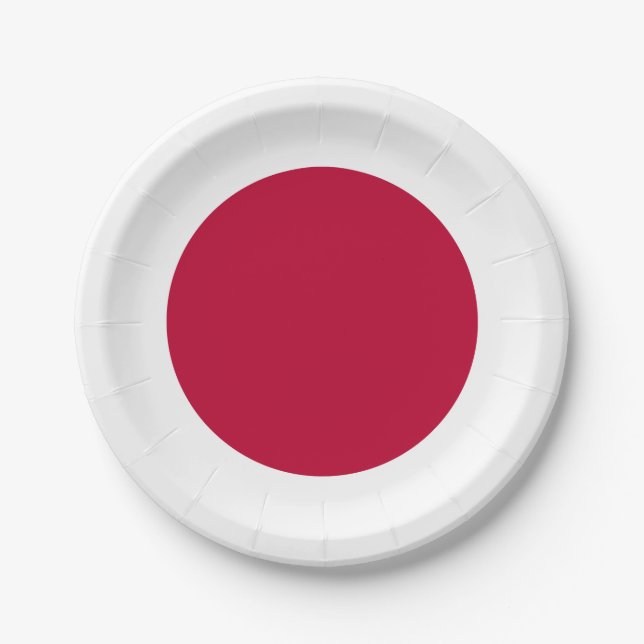 Assiettes En Carton Drapeau japonais (Devant)