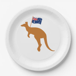 Assiettes En Carton drapeau kangourou australien