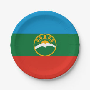 Assiettes En Carton Drapeau Karachay Cherkessia