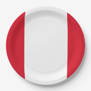 Assiettes En Carton Drapeau : Le Pérou