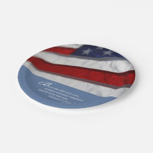 Assiettes En Carton Drapeau patriotique américain