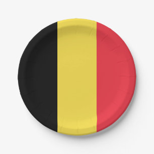 Assiettes En Carton Drapeau patriotique belge