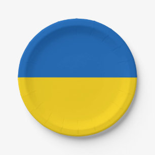 Assiettes En Carton Drapeau patriotique ukrainien