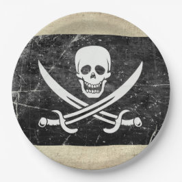 Assiettes En Carton Drapeau Pirate Plaques papier Neverland