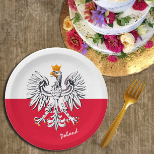 Assiettes En Carton Drapeau polonais & Aigle, Pologne patriotes du par