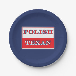 Assiettes En Carton Drapeau polonais de la Pologne texane
