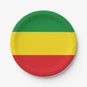Assiettes En Carton Drapeau rastafarien Rasta Ethiopie