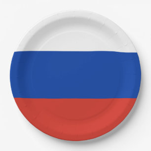 Assiettes En Carton Drapeau russe