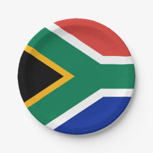 Assiettes En Carton Drapeau sud-africain