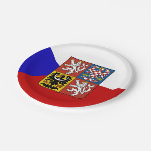 Assiettes En Carton Drapeau tchèque