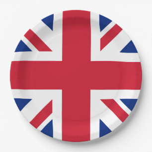 Assiettes En Carton Drapeau Union Jack du Royaume-Uni des colonies bri