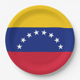 Assiettes En Carton Drapeau Venezuela