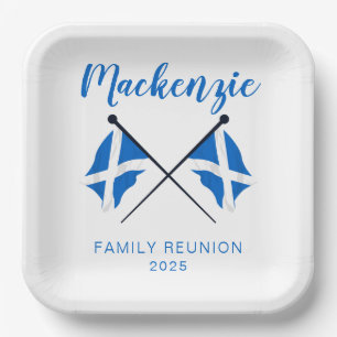 Assiettes En Carton Drapeaux d'Écosse Réunion de famille