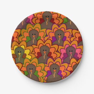 Assiettes En Carton Draps colorés amusants Thanksgiving Cloth Napkin