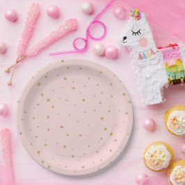 Assiettes En Carton Dream Bear Baby Girl Stars