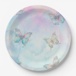 Assiettes En Carton Dreamy Enchanted à la rencontre du papillon