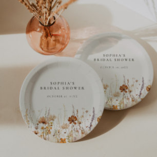 Assiettes En Carton Dreamy Fleur sauvage d'automne
